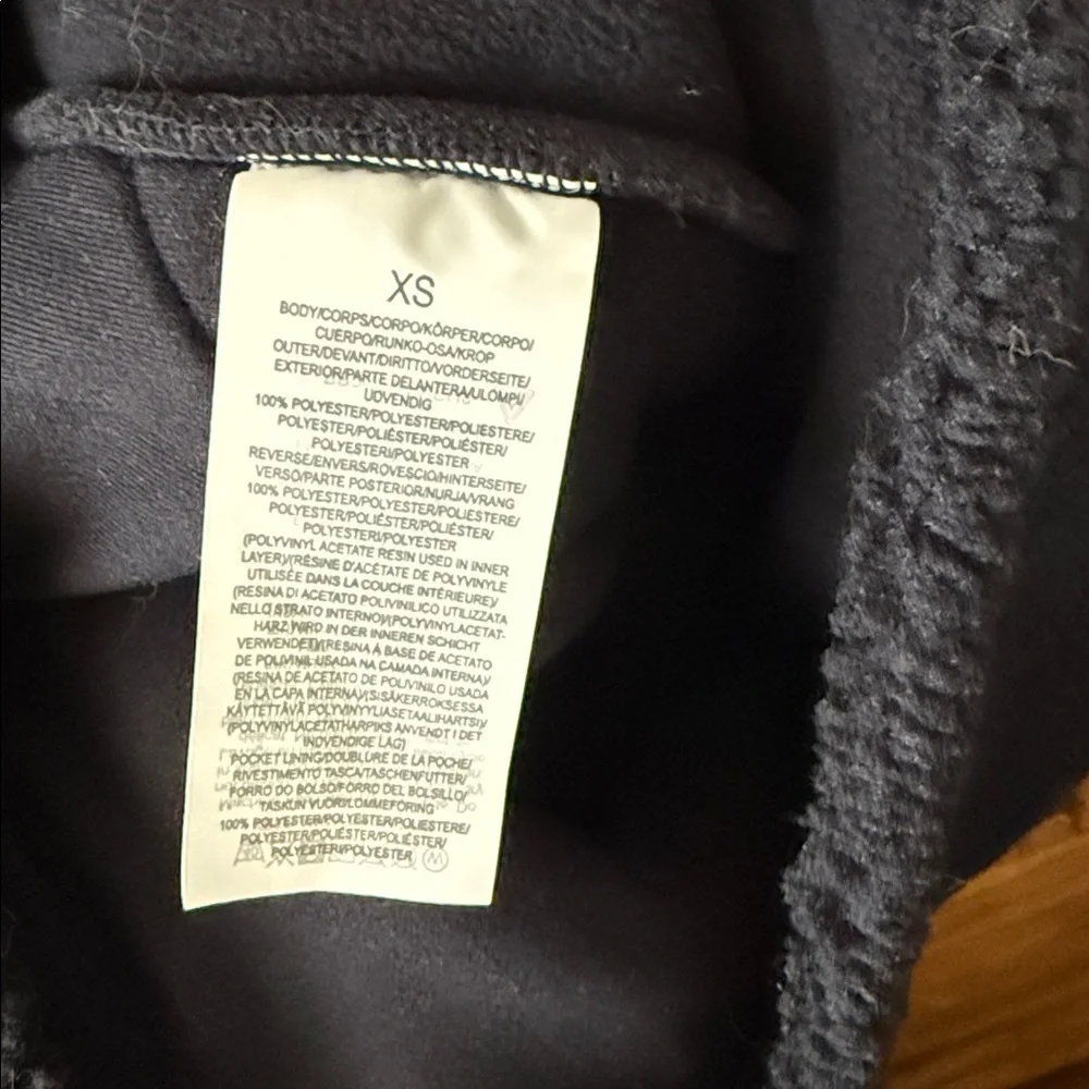 MUJI Recycled Boa Fleece Coat in Black. XS Oversized